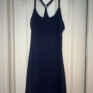 Outdoor Voices “The Exercise Dress” in navy.